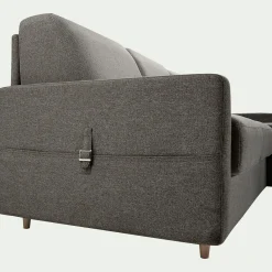 Canapé d'angle réversible convertible en tissu matelas densité 35kg/m3 - gris vésuve