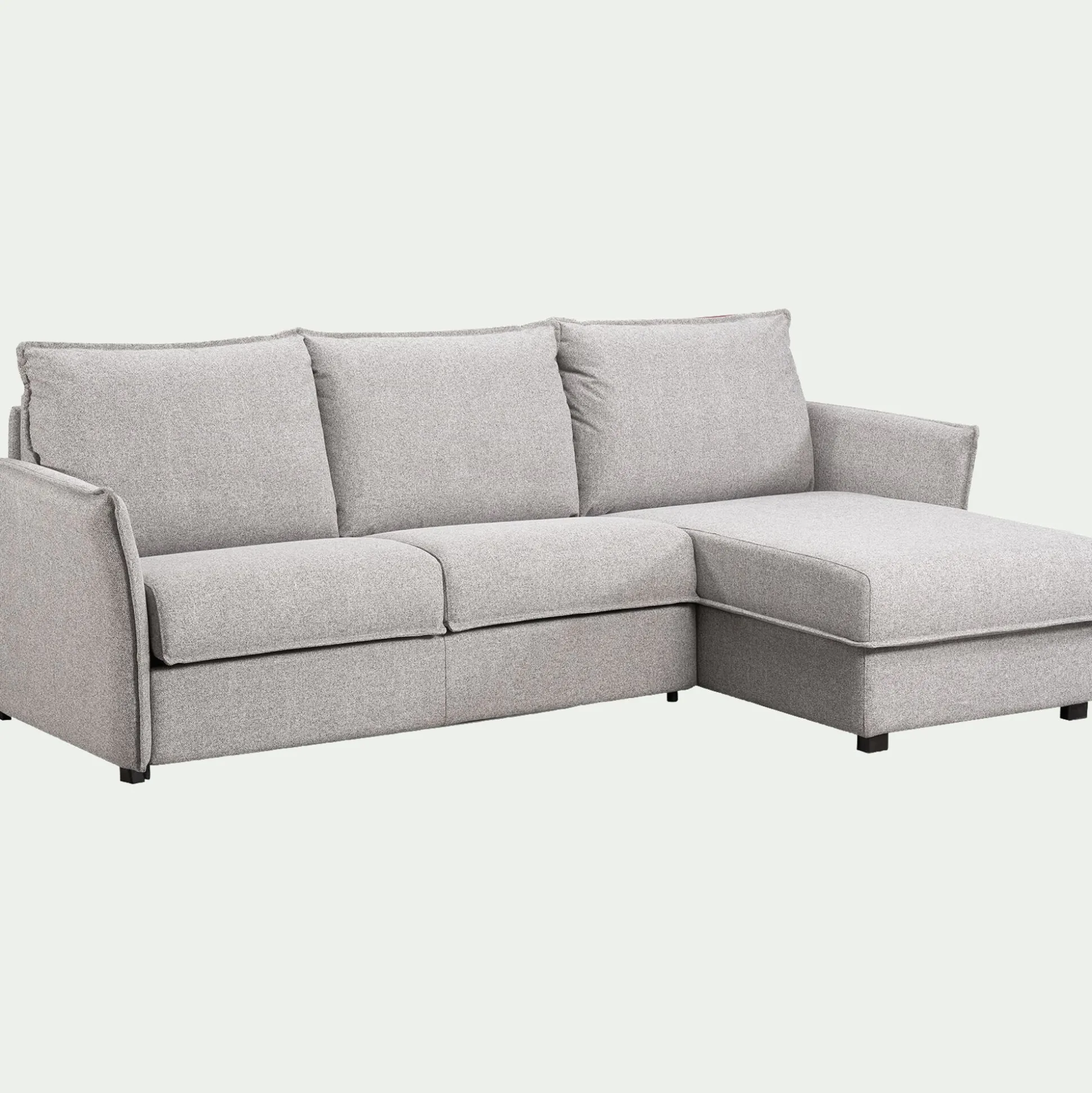 Canapé d'angle réversible convertible en tissu Sogno avec matelas densité 35kg/m3 - gris borie