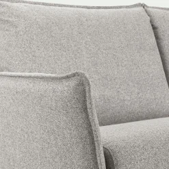 Canapé d'angle réversible convertible en tissu Sogno avec matelas densité 35kg/m3 - gris borie