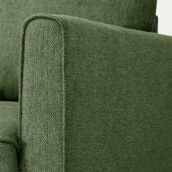 Canapé d'angle réversible fixe en tissu Loft - vert cèdre