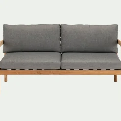 Canapé de jardin en teck recyclé - gris (2 places)
