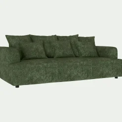Canapé fixe 4 places en tissu - vert cèdre