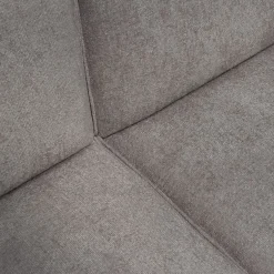 Canapé grand angle droit fixe en tissu tramé - gris borie