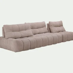 Canapé modulable avec chauffeuse - beige