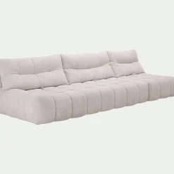 Canapé modulable avec chauffeuse - blanc écru