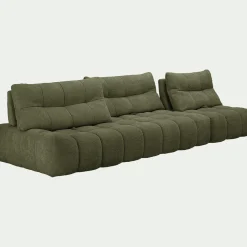 Canapé modulable avec chauffeuse - vert cèdre