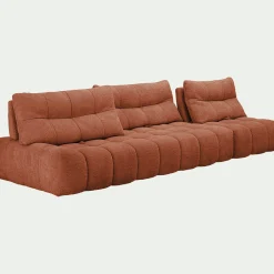Canapé modulable avec chauffeuse - brun rustrel
