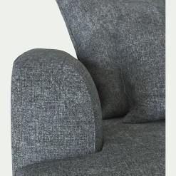 Canapé petit angle droit fixe en tissu Genesis - gris ardoise