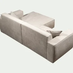 Canapé petit angle droit fixe en tissu Genesis - beige