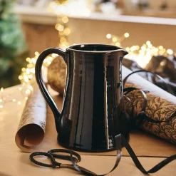 Carafe avec anse en grès 2L - noir