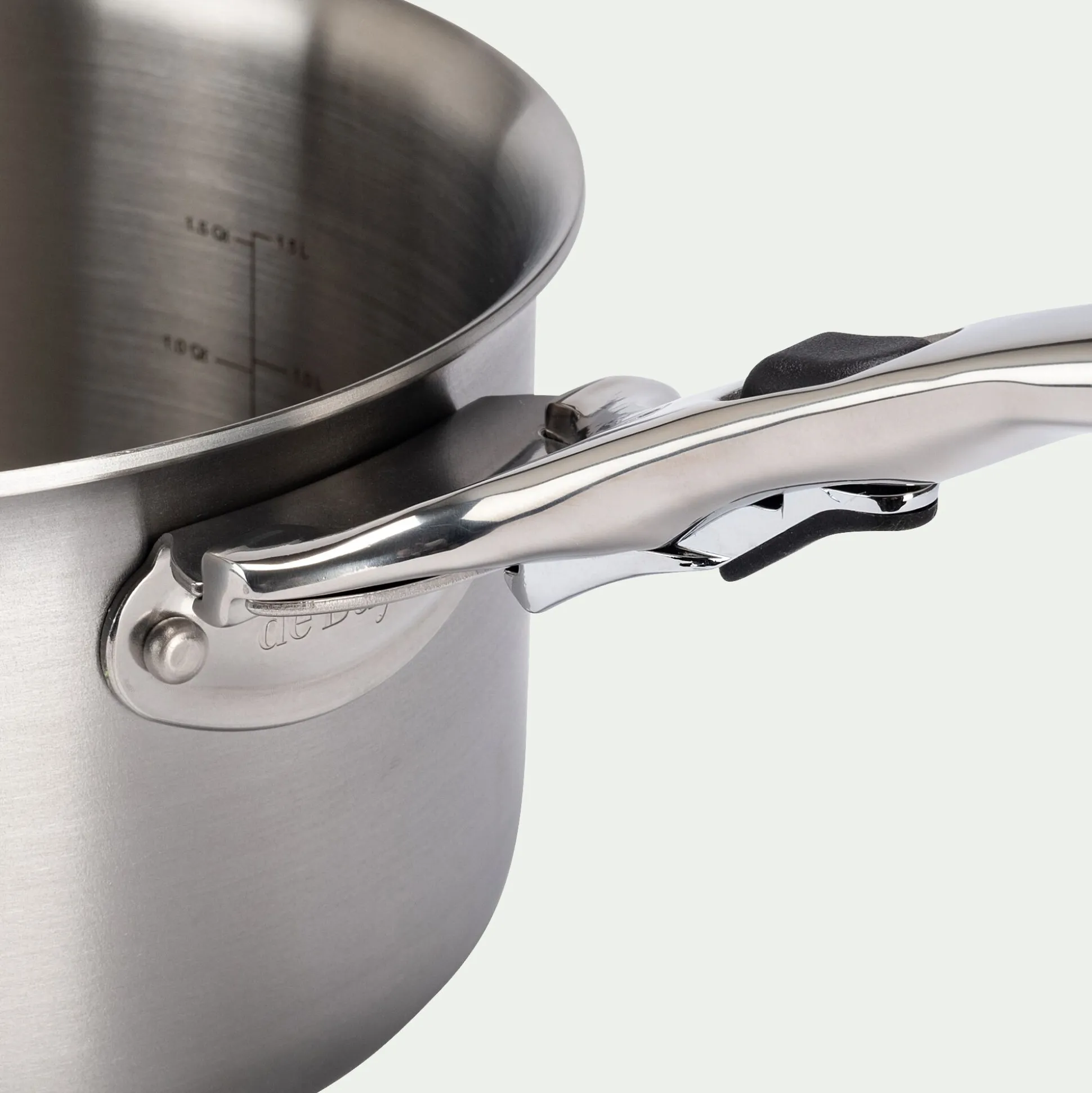 Casserole en inox De Buyer D18cm - gris métallisé
