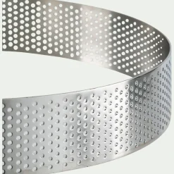Cercle de cuisson perforé en inox D20cm - argenté