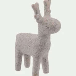 Cerf à poser H18,5cm - beige (modèle aléatoire)