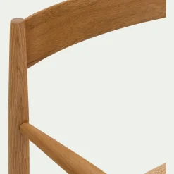 Chaise avec accoudoirs en bois de chêne - naturel