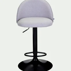 Chaise de bar en tissu - gris borie H86cm