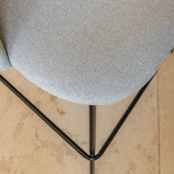 Chaise de bar en tissu H66cm - beige