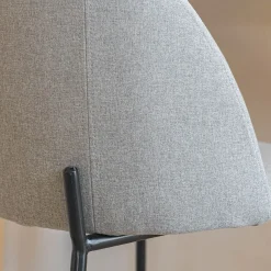 Chaise de bar en tissu H66cm - beige