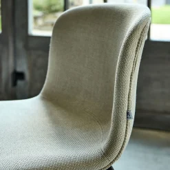 Chaise de bar en tissu H66cm - beige