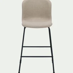 Chaise de bar en tissu H66cm - beige