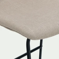 Chaise de bar en tissu H66cm - beige