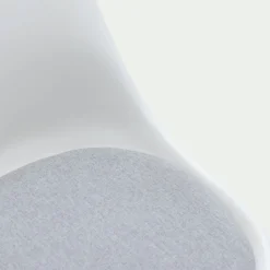 Chaise de bureau dactylo en tissu à roulettes - blanc