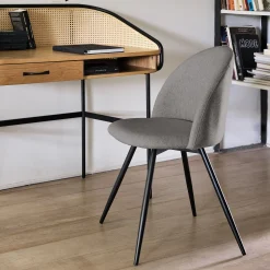 Chaise de bureau en tissu - gris vésuve