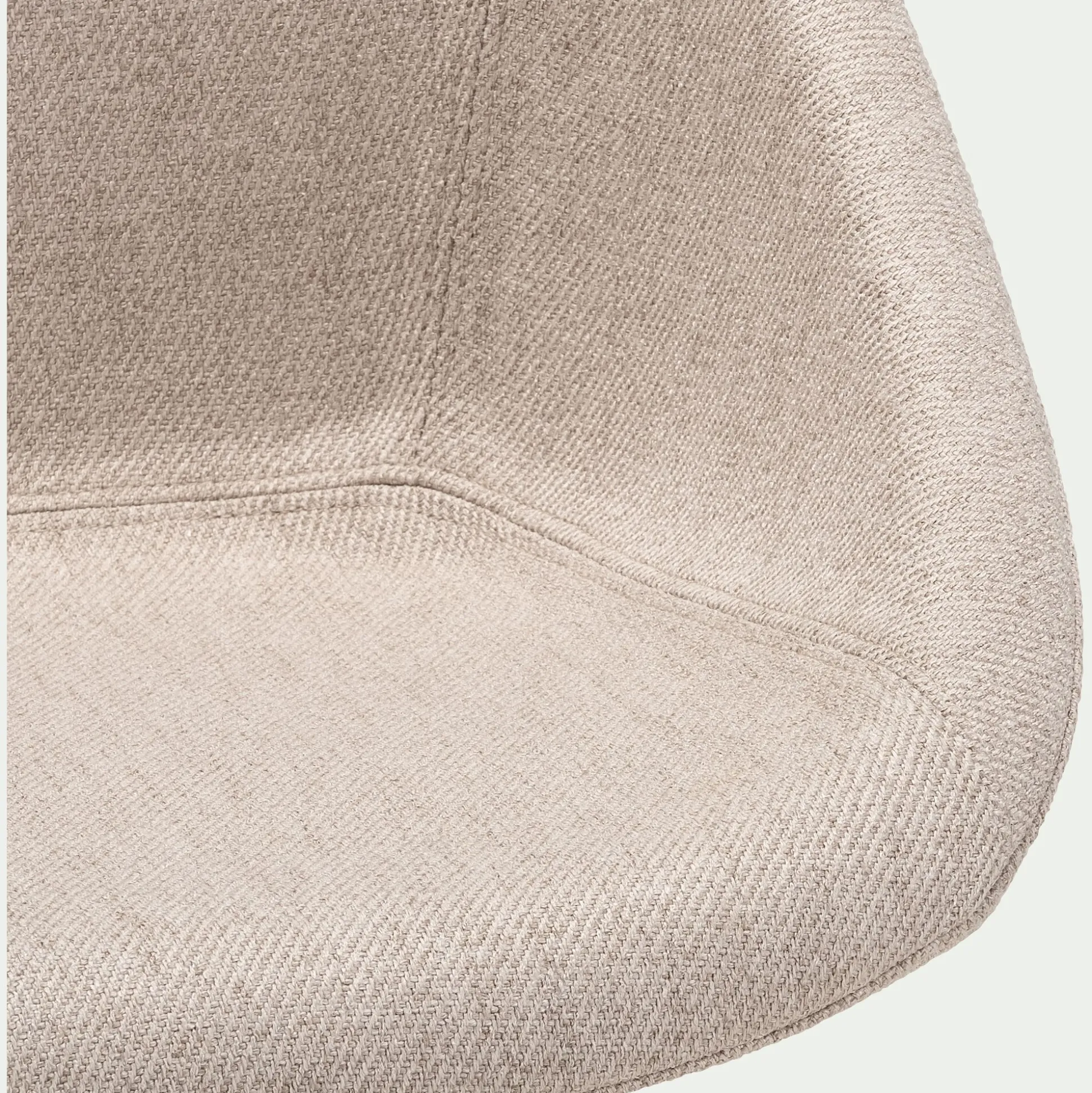 Chaise de bureau rotative en tissu - beige