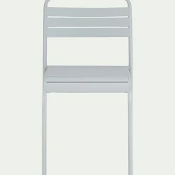 Chaise de jardin empilable en acier - gris vesuve