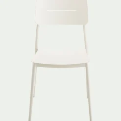 Chaise de jardin empilable en aluminium - blanc