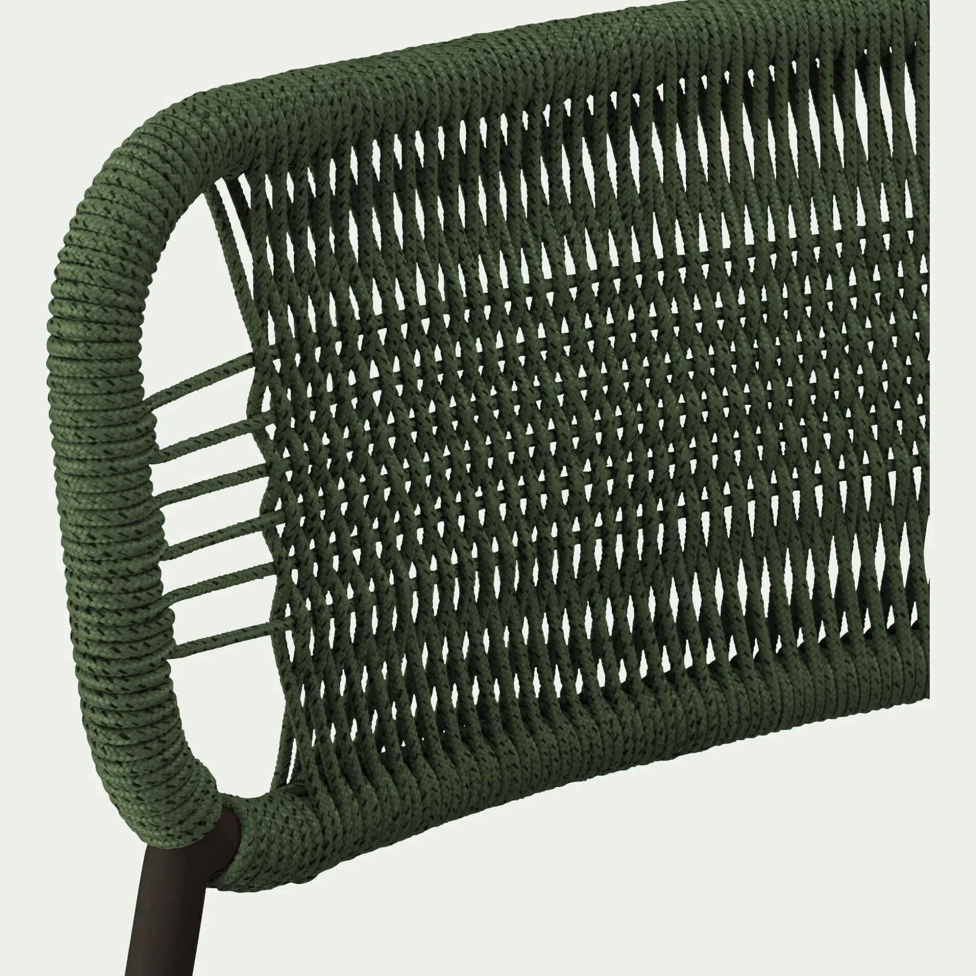 Chaise de jardin en acier et cordage - vert
