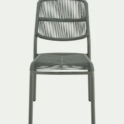 Chaise de jardin en corde tissée - vert cèdre