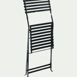 Chaise de jardin pliante en acier - noir