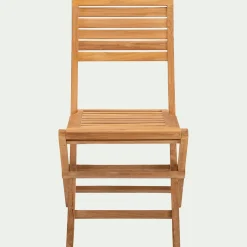 Chaise de jardin pliante en teck - bois clair