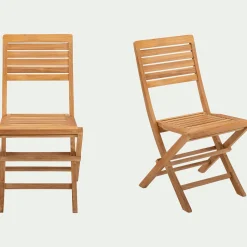 Chaise de jardin pliante en teck - bois clair