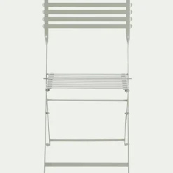 Chaise de jardin pliante en acier - vert olivier