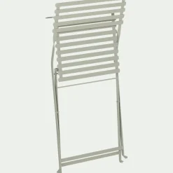 Chaise de jardin pliante en acier - vert olivier
