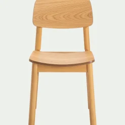 Chaise de repas en chêne et hévéa - bois clair