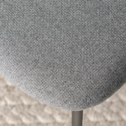Chaise de repas en tissu - gris