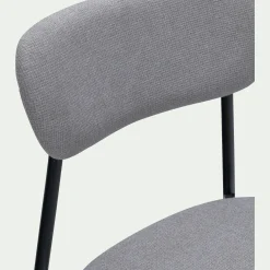 Chaise de repas en tissu - gris