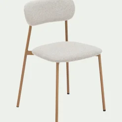 Chaise de repas en tissu - beige