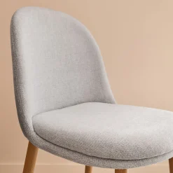 Chaise de repas en tissu - gris clair