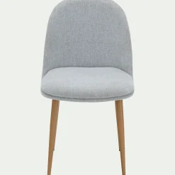 Chaise de repas en tissu - gris clair