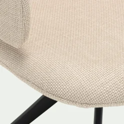 Chaise de repas pivotante en tissu - beige