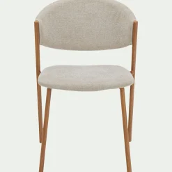 Chaise de repas épurée en tissu - beige