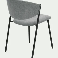 Chaise de repas épurée en tissu - gris