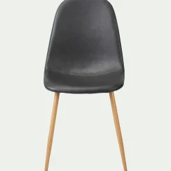 Chaise en acier et simili - noir