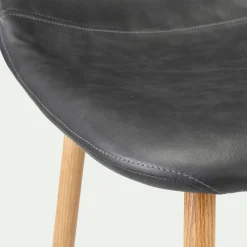 Chaise en acier et simili - noir