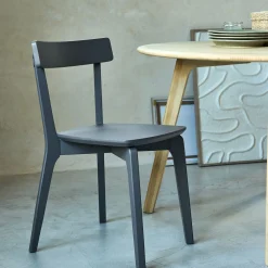 Chaise en bois - gris restanque