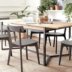 Chaise en bois - gris restanque