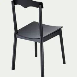 Chaise en bois de hêtre massif - noir